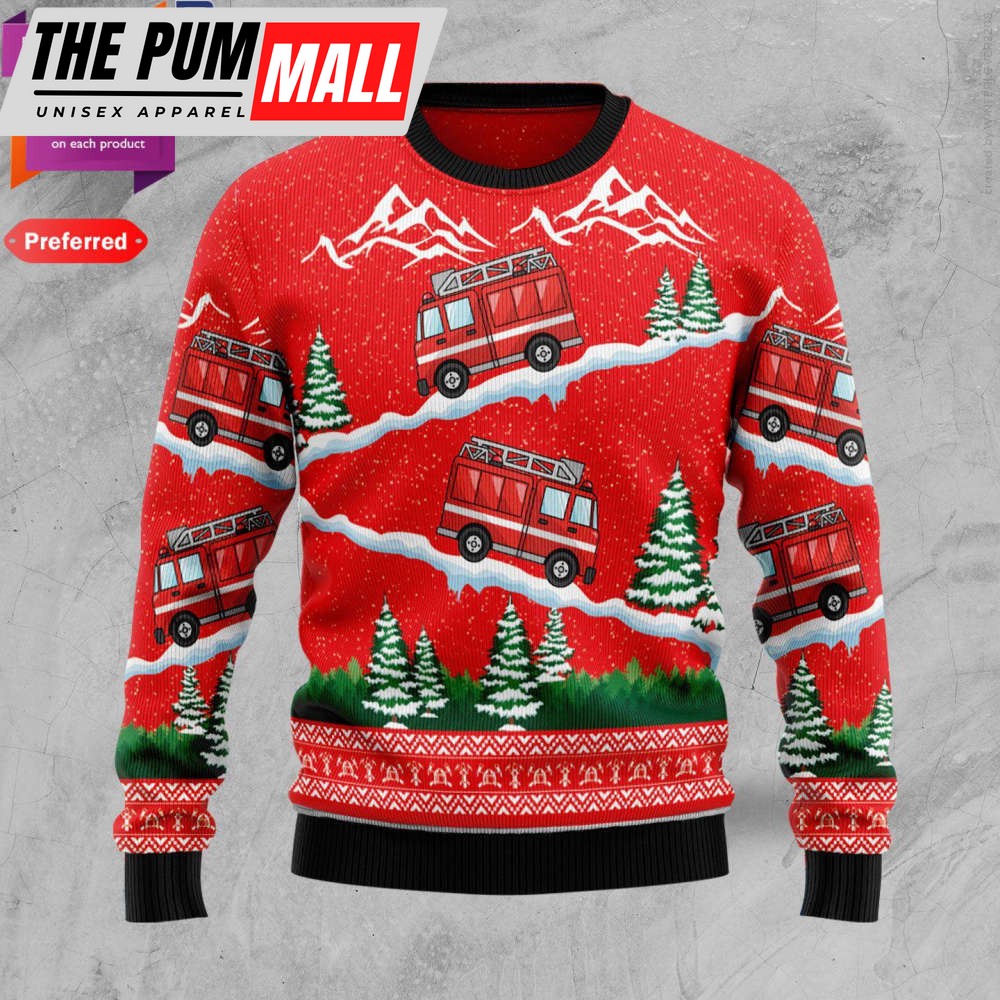 Unisex Firefighter Christmas Ugly Sweater – Gift For Christmas Day