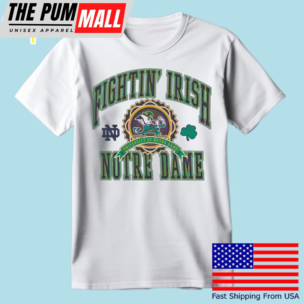 University Of Notre Dame Football Vintage Logo T Shirt