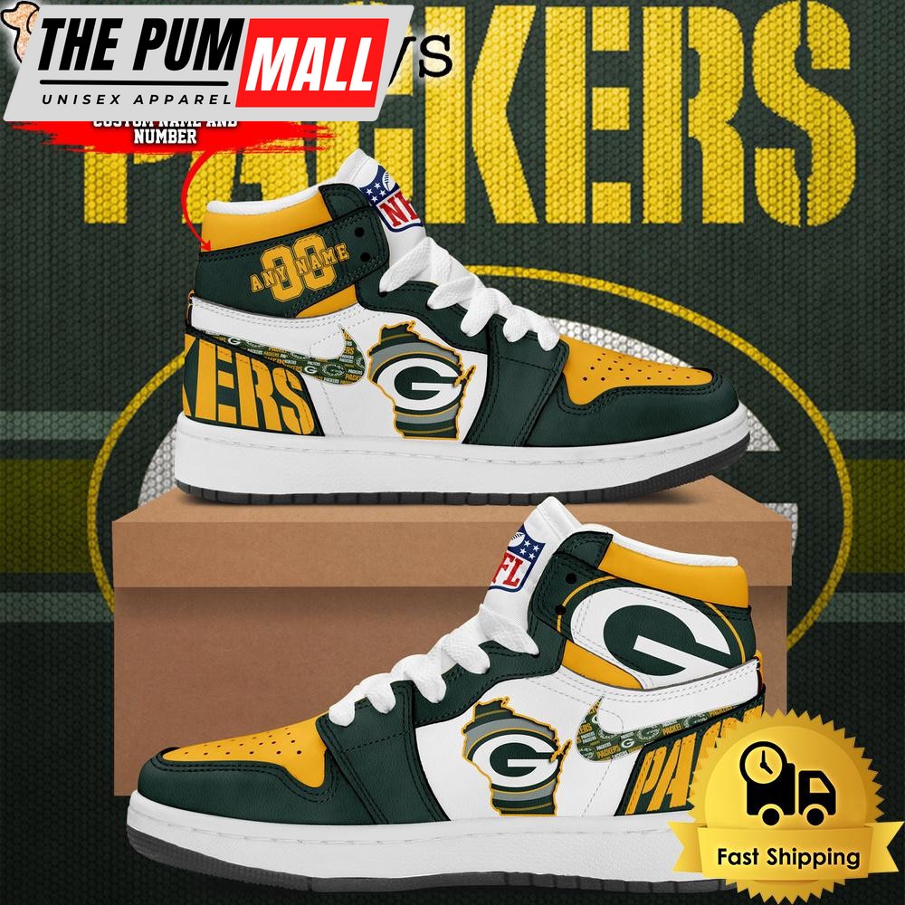 UNRL x NFL Green Bay Packers Crossover Drop No3 Air Jd 1 Shoes