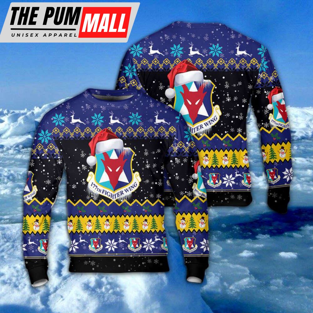 US Air Force 177th Fighter Wing Christmas Sweater – DLSI0310BG06