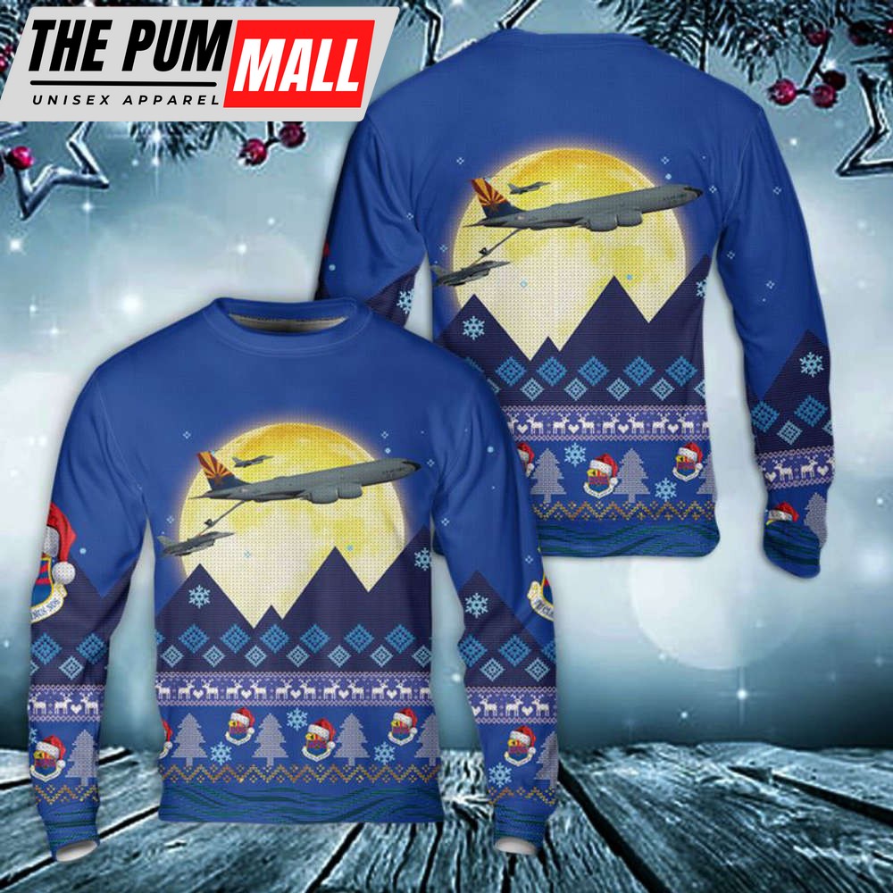US Air Force Arizona ANG 161st ARW KC-135R Christmas Sweater – Perfect Gift for Christmas