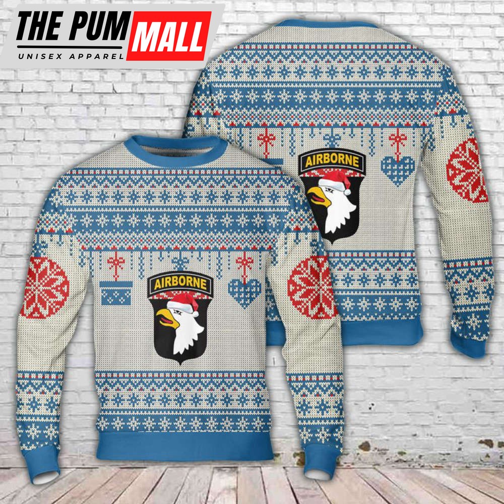US Army 101st Airborne Division Christmas Sweater 3D DLTD0710BG04