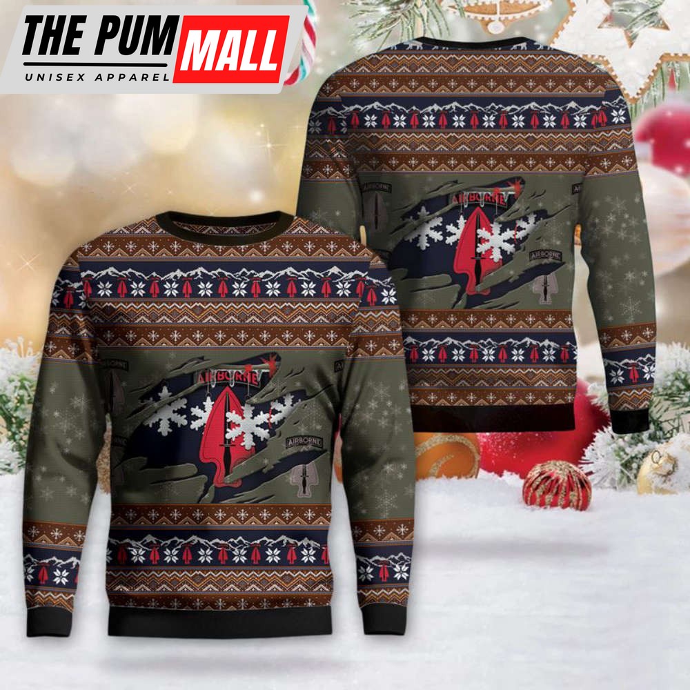 US Army 1st Special Forces Operational Detachment Delta 1st SFOD-D Christmas Sweater 3D DLHH0110BG06
