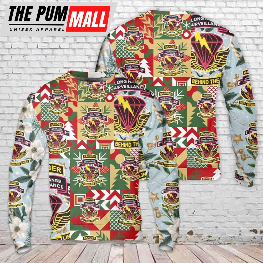 US Army 51st Infantry Regiment (Long Range Surveillance Company) Christmas Sweater Gift For Christmas