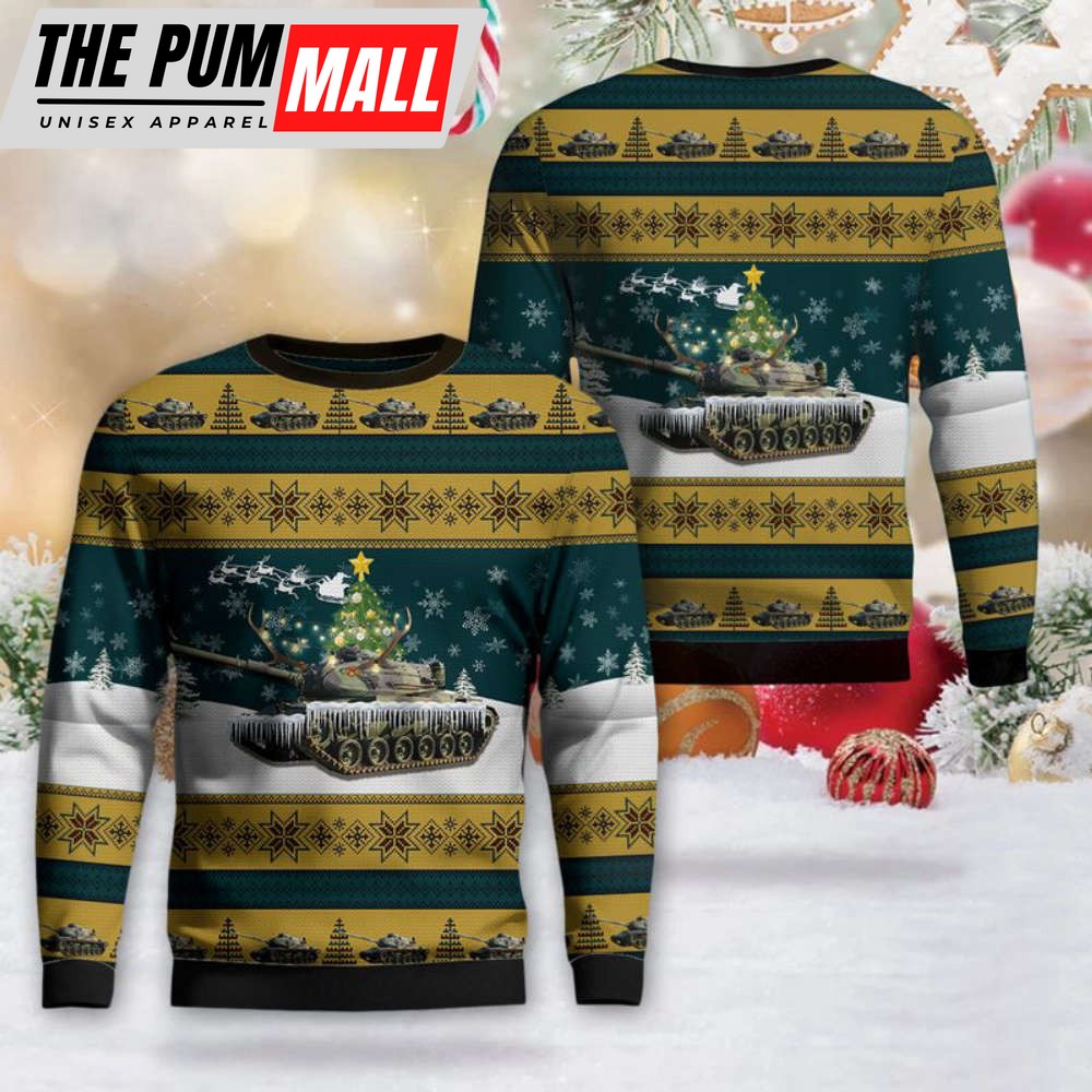 US Army M60A3 Patton Tank Christmas Sweater 3D Gìt For Christmas