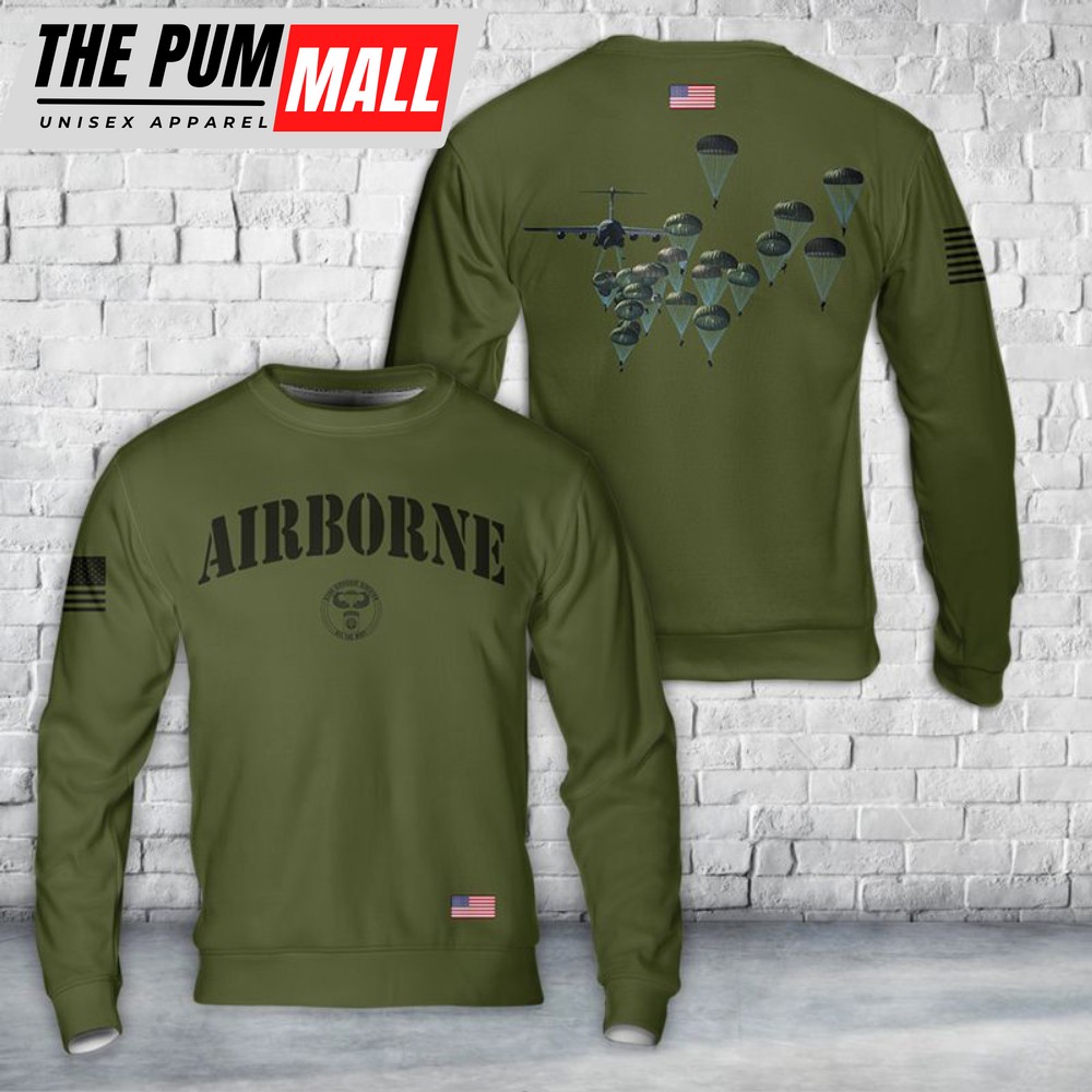 US Army Paratroopers With The 82nd Airborne Division Parachute Christmas Sweater Gift For Christmas