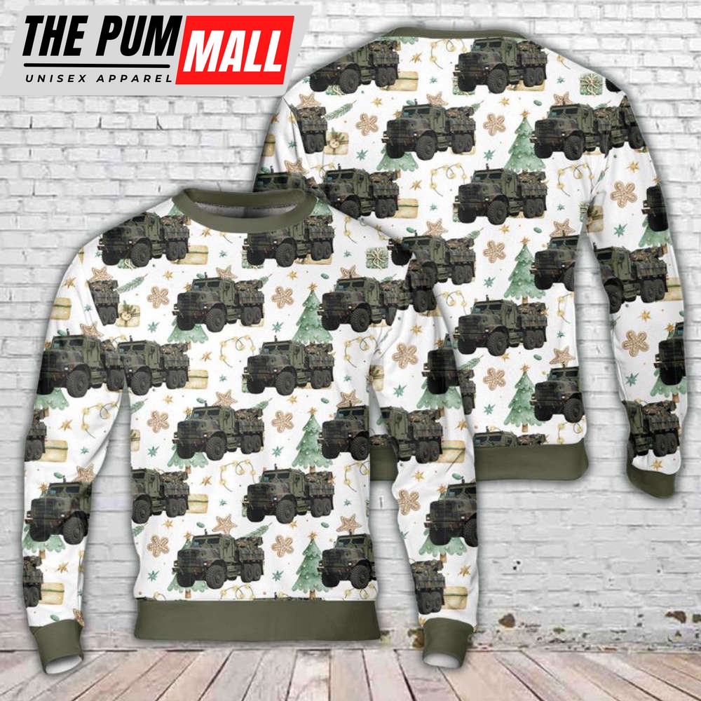 U.S. Marine Corps AMK23 Cargo Truck Christmas Sweater 3D Gift For Christmas
