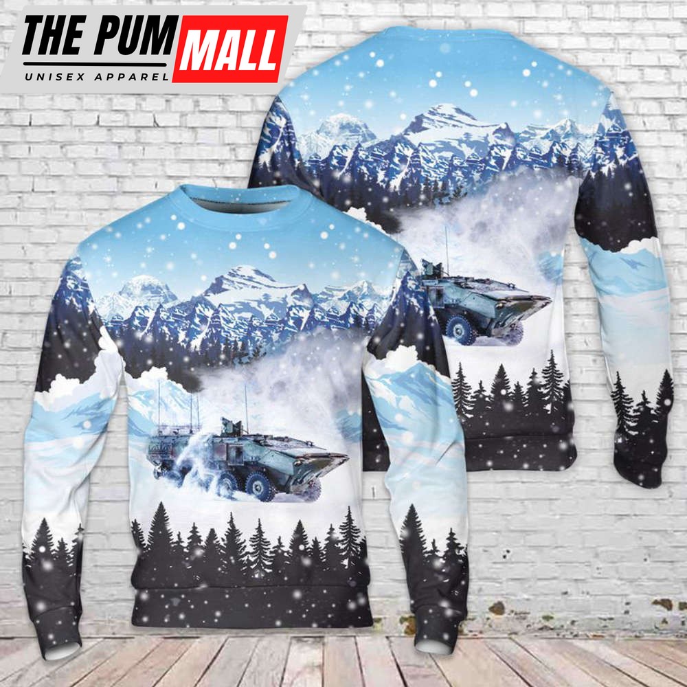 U.S. Marine Corps Amphibious Combat Vehicle (ACV) Christmas Sweater 3D Gift For Christmas