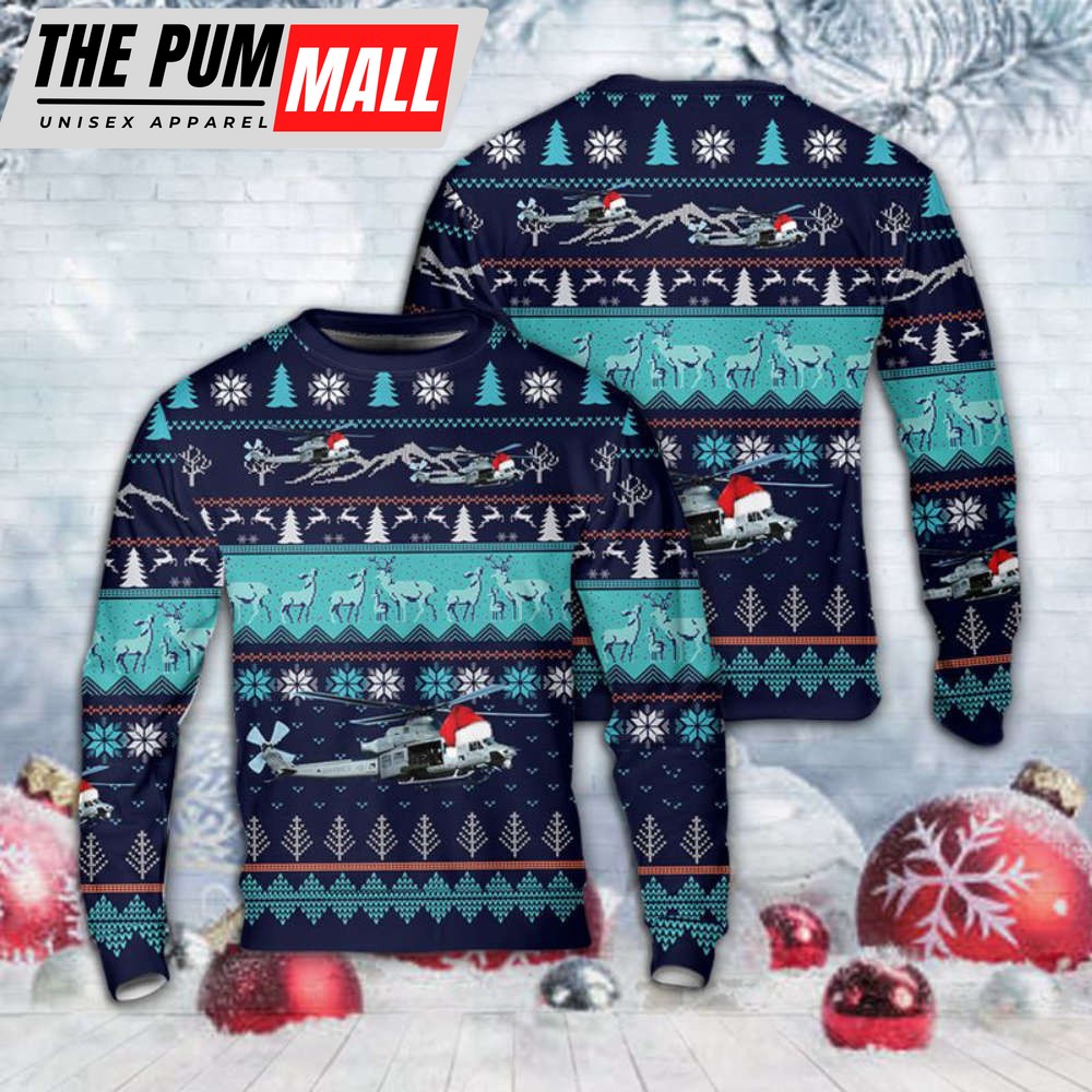 U.S. Marine Corps Bell UH-1Y Venom Christmas Sweater Gift For Christmas