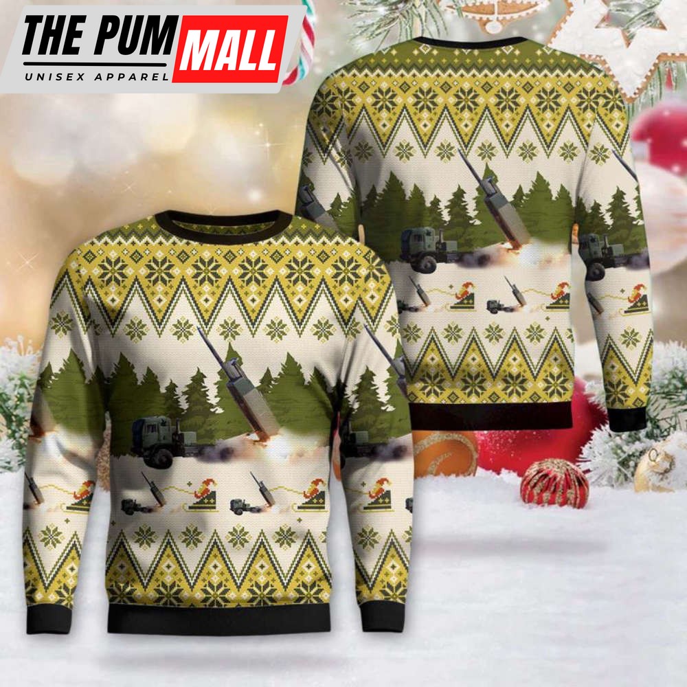 U.S. Marine Corps M142 HIMARS Christmas Sweater 3D Gift For Christmas