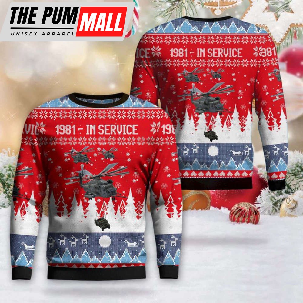 U.S. Marine Corps Sikorsky CH-53E Super Stallion Christmas Sweater 3D Gìt For Christmas