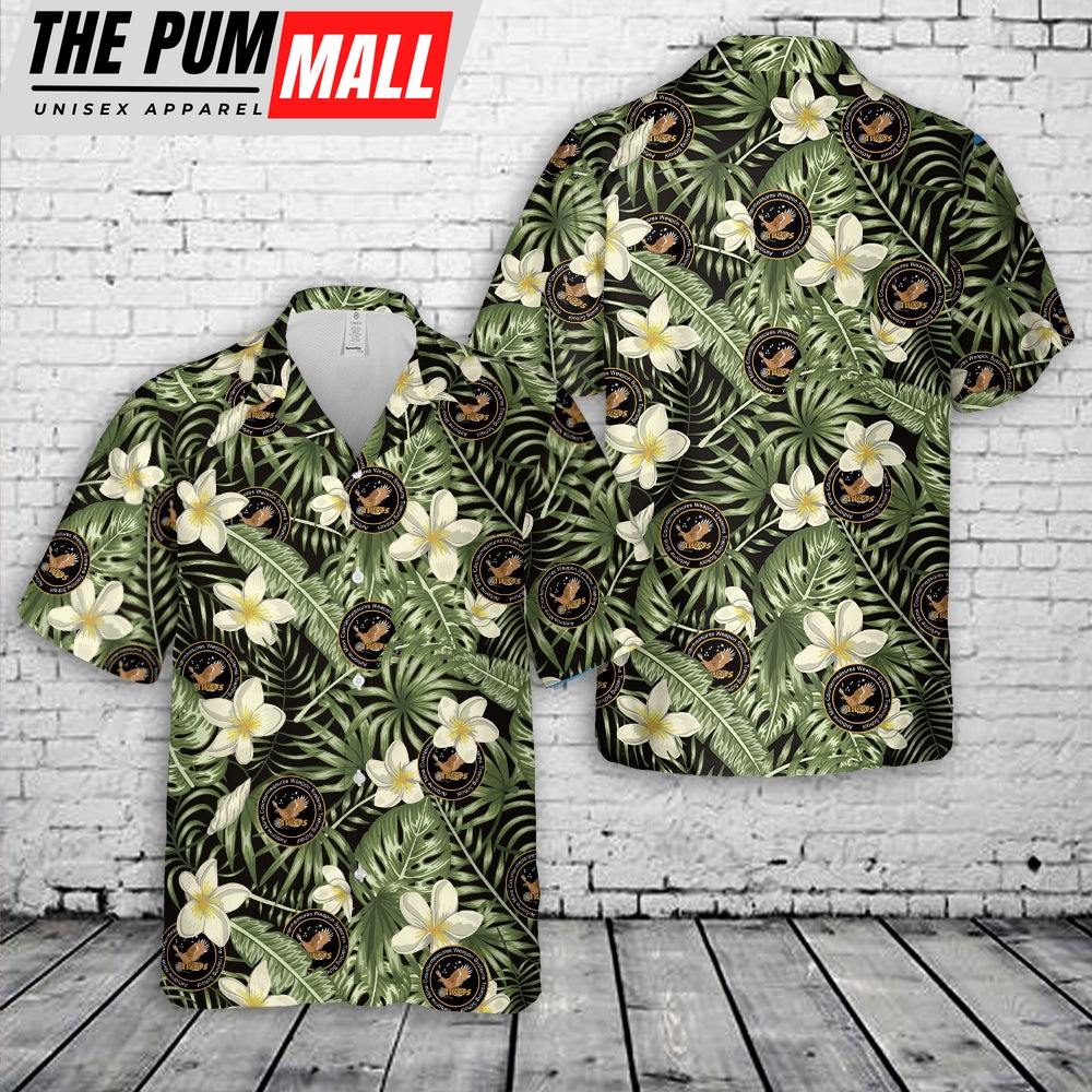 US Navy Airborne Mine Countermeasures Weapon Systems Training School (AWSTS) Hawaiian Shirt