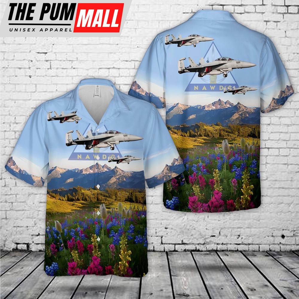 US Navy Boeing EA-18G Growler Of Naval Aviation Warfighting Development Center NAWDC (HAVOC) Hawaiian Shirt