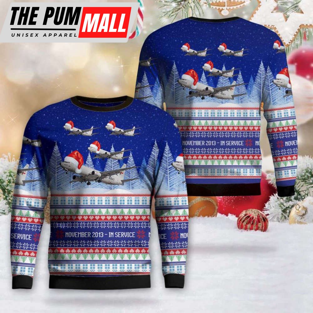 US Navy Boeing P-8 Poseidon Christmas Sweater 3D Gift For Christmas