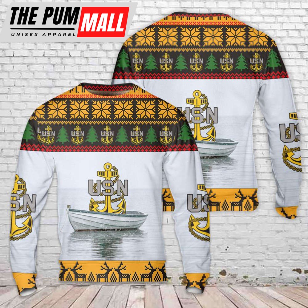 US Navy Chief Petty Officer/ Chief’s Fouled Anchor Christmas Sweater Gift For Christmas