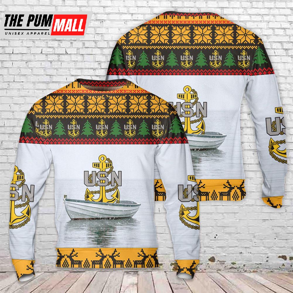 US Navy Chief Petty Officer Chief’s Fouled Anchor Christmas Sweater Gift For Christmas