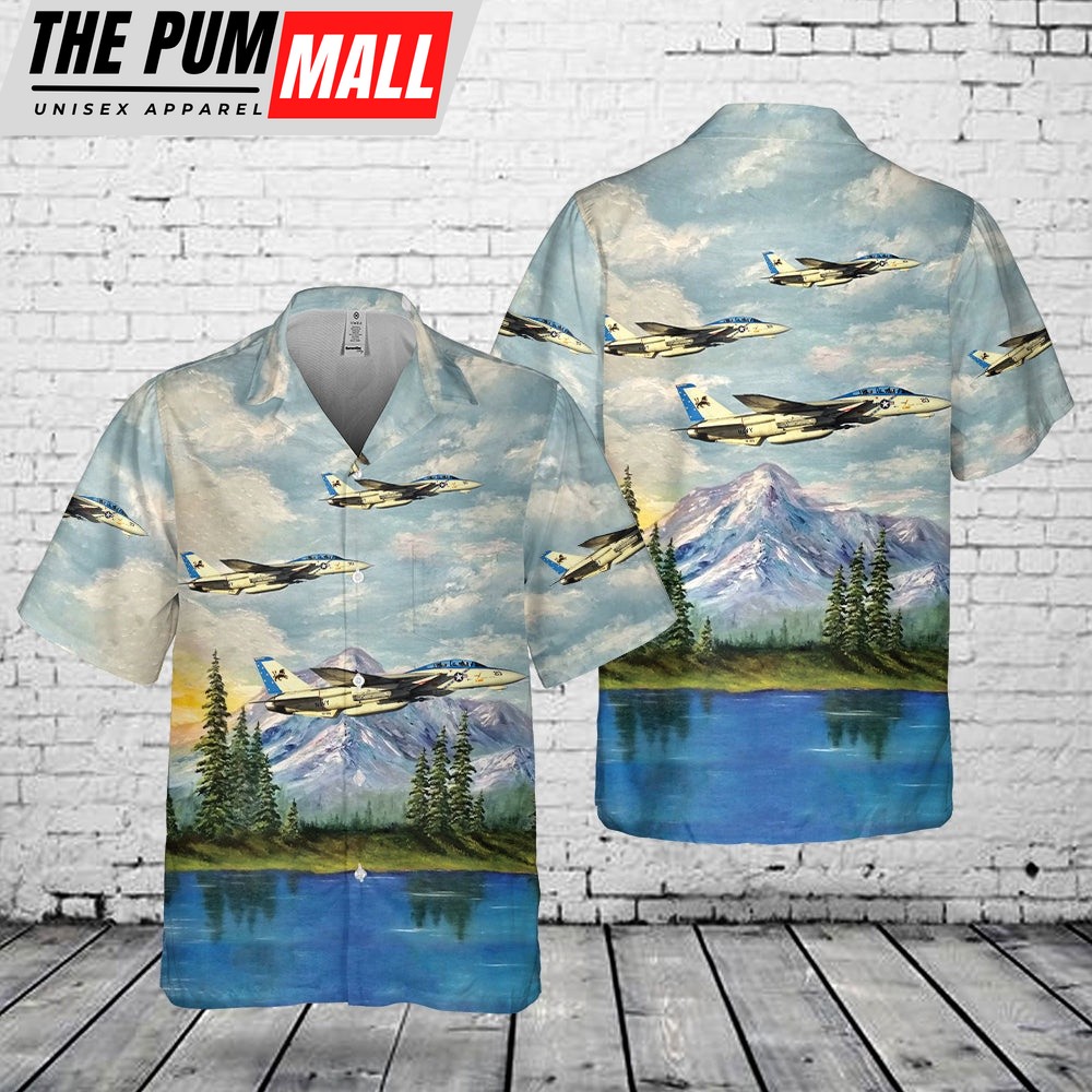 US Navy Fighter Squadron Two One Three (VF-213), F-14D Tomcat Blacklions Pocket Hawaiian Shirt