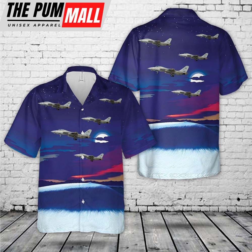 US Navy Grumman F-14D Tomcat VF-31 Tomcatters 163413 NK-107 (cn 597D-2) Hawaiian Shirt