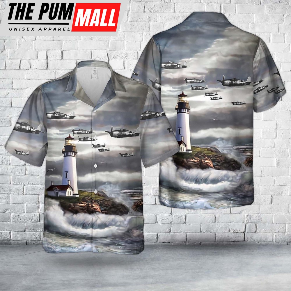 US Navy Grumman F6F-3 Hellcats of Fighting Squadron 8 VF-8 (1943-1945) Hellcats Hawaiian Shirt