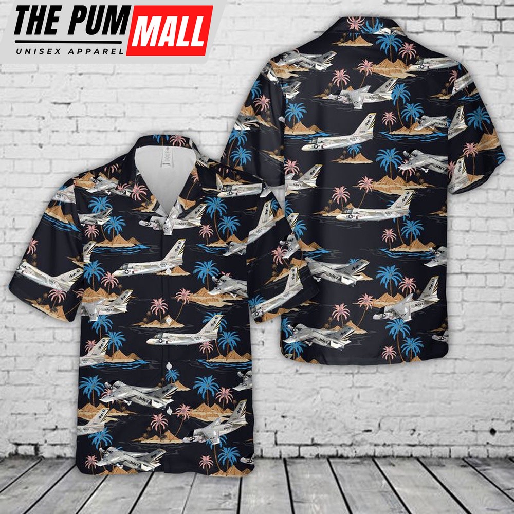 Us Navy Hawaiian Shirt, Navy Lockheed S-3 Viking Of VS-37 Hawaiian Shirt, Military Hawaiian Shirt