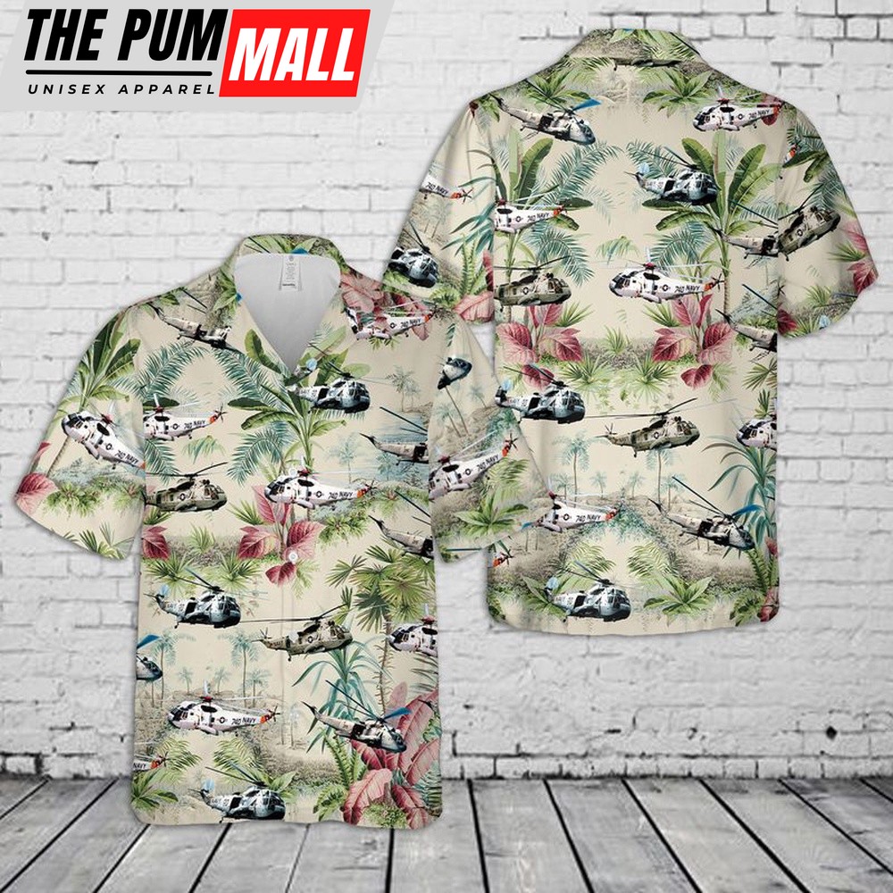 Us Navy Hawaiian Shirt, Navy Sikorsky SH-3 Sea King Hawaiian Shirt, Military Hawaiian Shirt