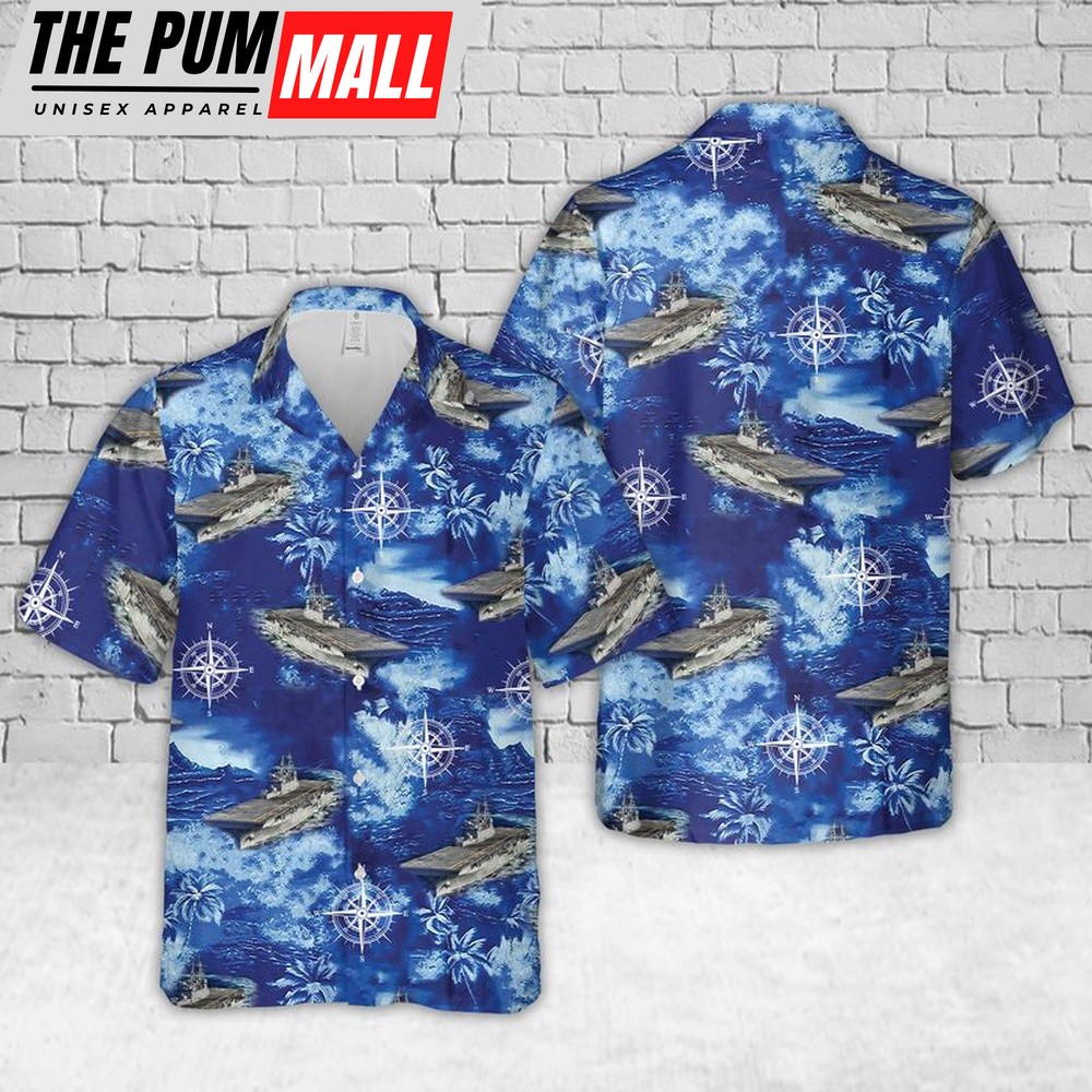 Us Navy Hawaiian Shirt, Navy USS America (LHA-6) Hawaiian Shirt, Military Hawaiian Shirt
