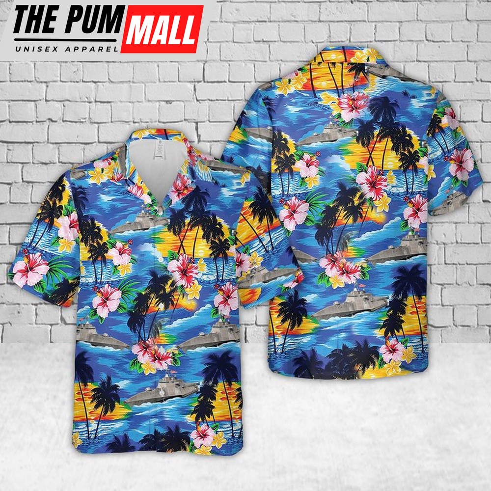 Us Navy Hawaiian Shirt, Navy USS Independence (LCS-2) Hawaiian Shirt, Military Hawaiian Shirt