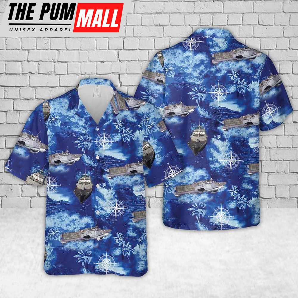Us Navy Hawaiian Shirt, Navy USS (LCS-1) Hawaiian Shirt, Military Hawaiian Shirt