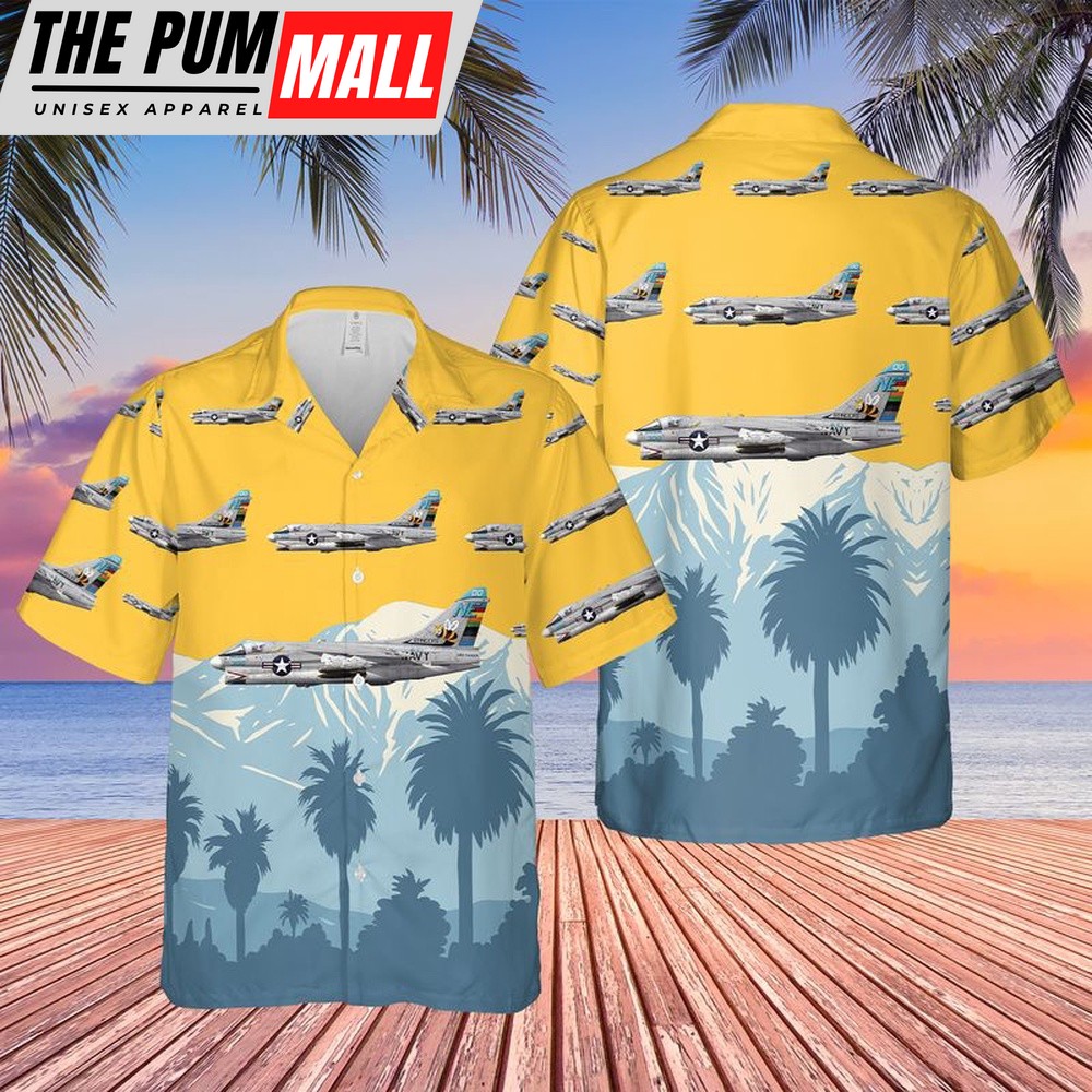 Us Navy Hawaiian Shirt, US Navy A-7E Corsair II Of VA-113 Stingers Hawaiian Shirt, Military Hawaiian Shirt