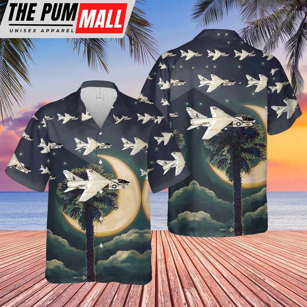 Us Navy Hawaiian Shirt, US Navy A-7E Corsair II Of VA-82 Marauders Hawaiian Shirt, Military Hawaiian Shirt