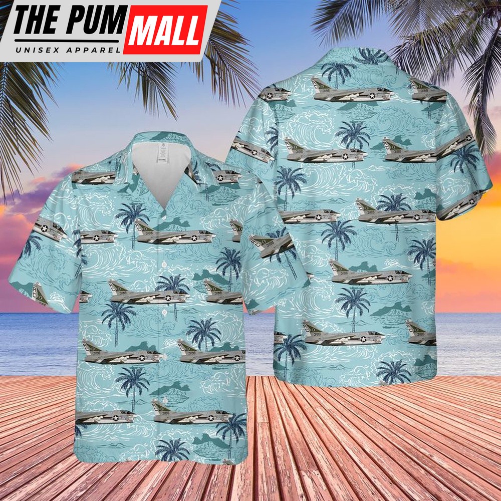 Us Navy Hawaiian Shirt, US Navy A7E Corsair II Of VA-105 Hawaiian Shirt, Military Hawaiian Shirt
