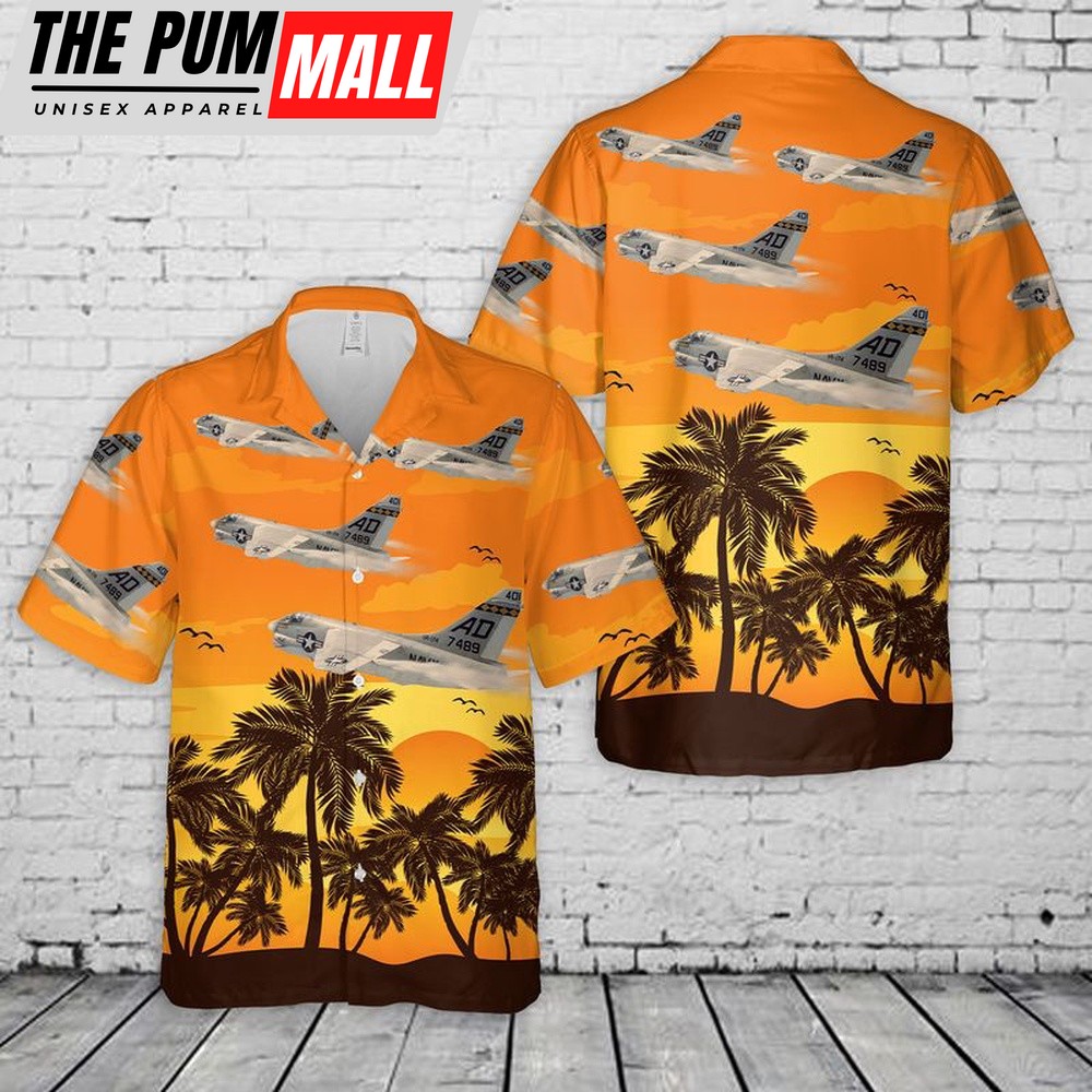 Us Navy Hawaiian Shirt, US Navy A7E Corsair II Of VA-174 Hawaiian Shirt, Military Hawaiian Shirt