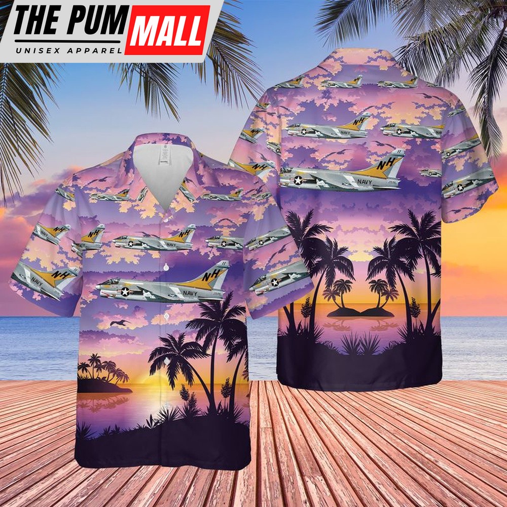 Us Navy Hawaiian Shirt, US Navy A7E Corsair II Of VA-192 Golden Dragons Hawaiian Shirt, Military Hawaiian Shirt