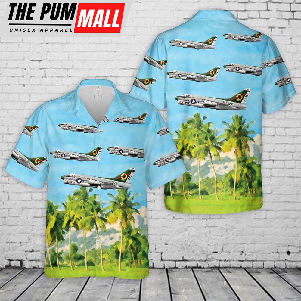 Us Navy Hawaiian Shirt, US Navy A7E Corsair II Of VA-25 Fist Of The Fleet Hawaiian Shirt, Military Hawaiian Shirt
