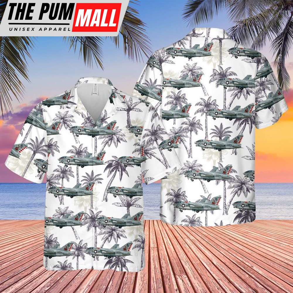 Us Navy Hawaiian Shirt, US Navy A7E Corsair II Of VA-86 Sidewinders Hawaiian Shirt, Military Hawaiian Shirt