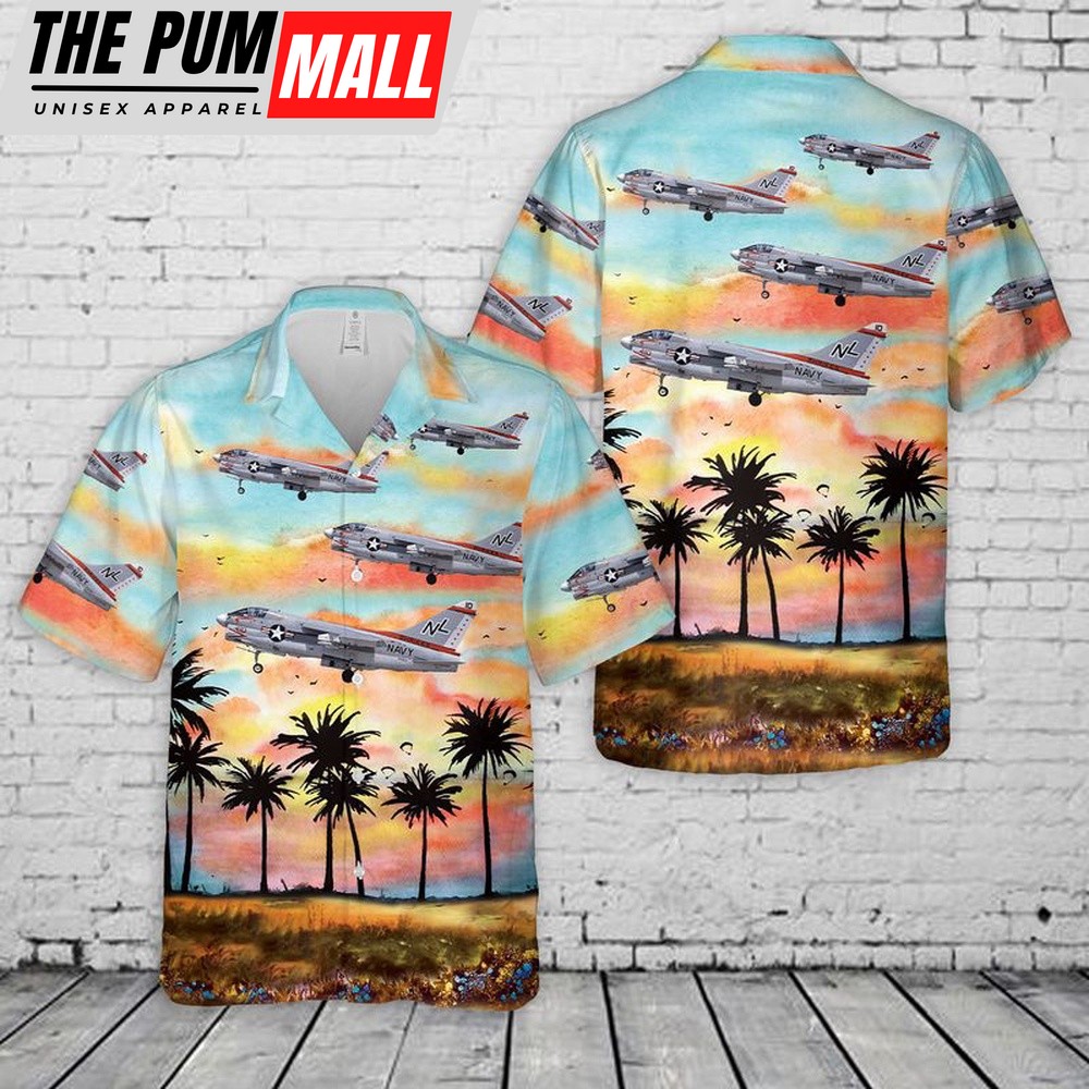 Us Navy Hawaiian Shirt, US Navy A7E Corsair II Of VA-94 Hawaiian Shirt, Military Hawaiian Shirt