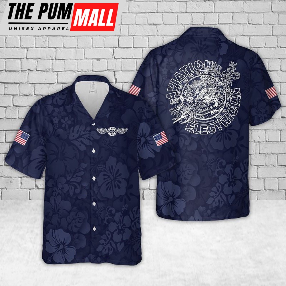 Us Navy Hawaiian Shirt, US Navy AE Hawaiian Shirt, Military Hawaiian Shirt