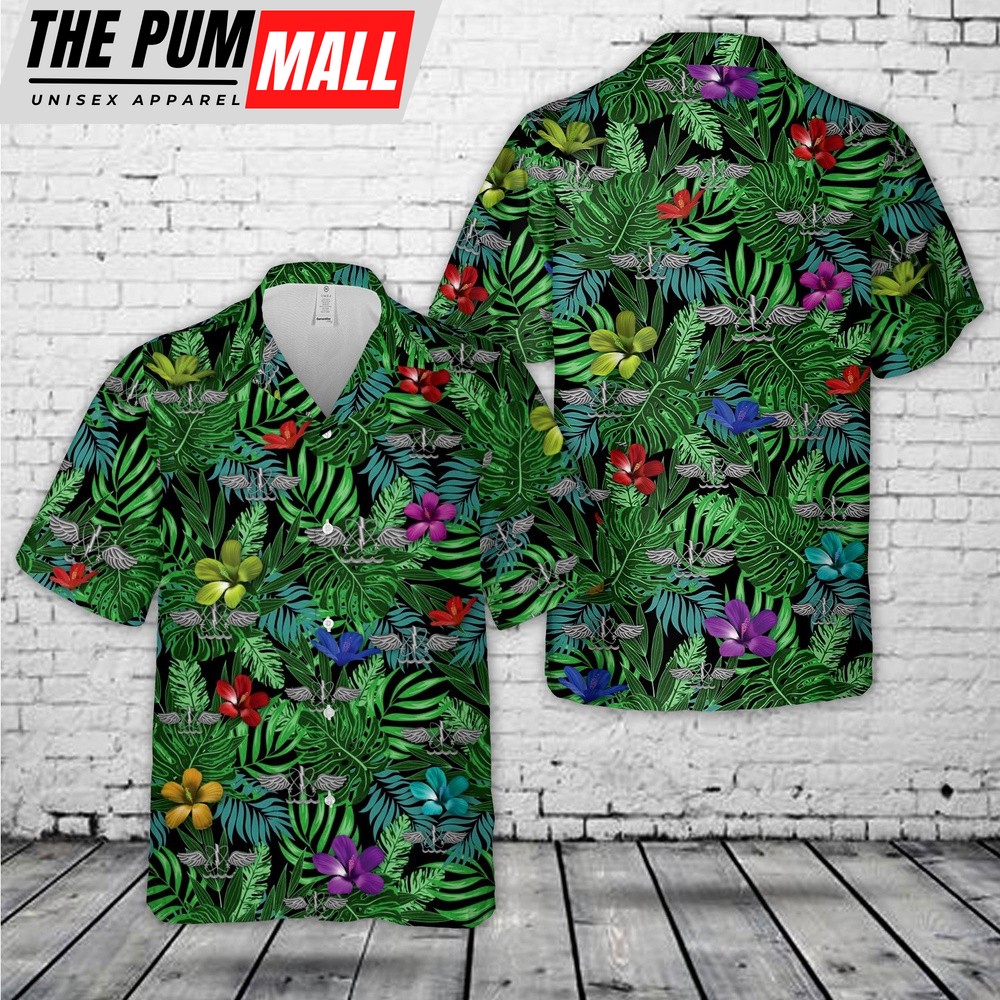 Us Navy Hawaiian Shirt, US Navy Aviation Antisubmarine Warfare Operator Rating Badge Hawaiian Shirt, Military Hawaiian Shirt