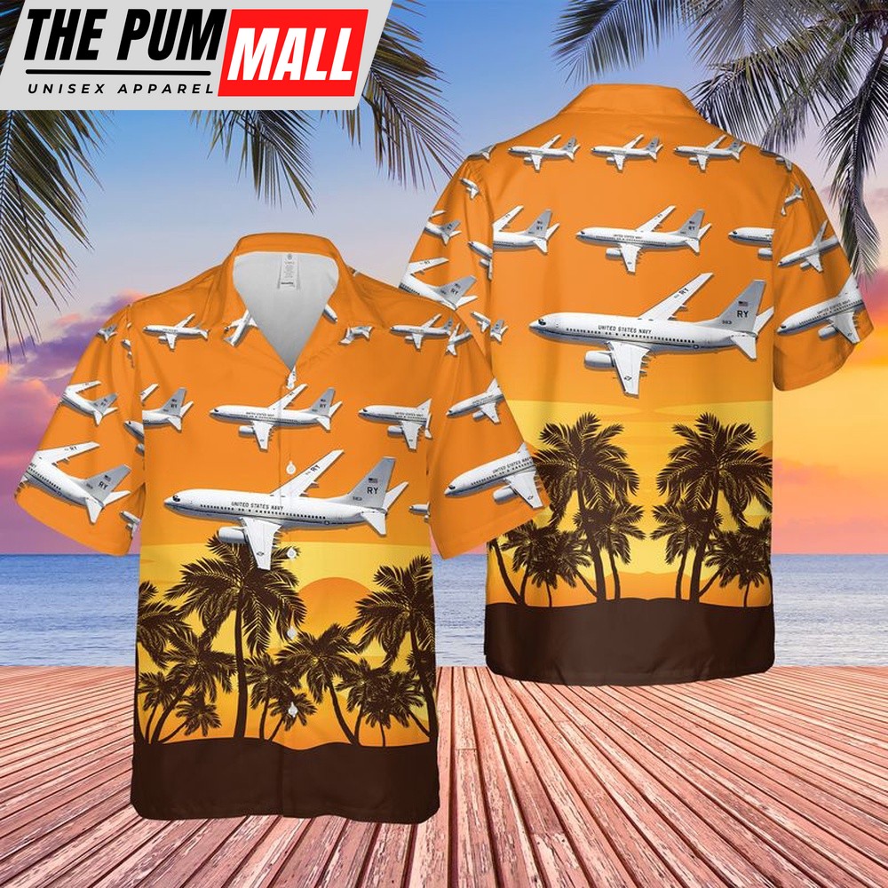 Us Navy Hawaiian Shirt, US Navy Boeing C-40A Clipper Of VR-59 The Lone Star Express Hawaiian Shirt, Military Hawaiian Shirt