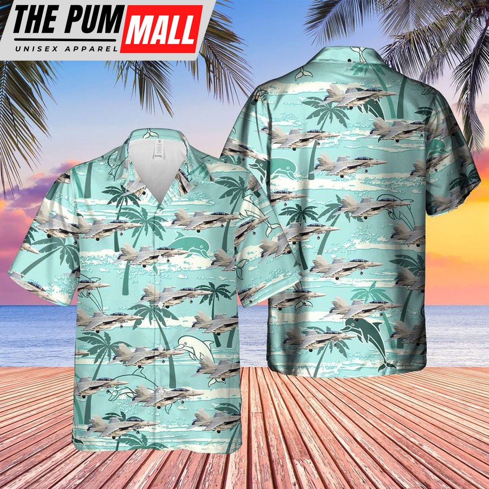 Us Navy Hawaiian Shirt, US Navy Boeing EA-18G Growler Hawaiian Shirt, Military Hawaiian Shirt