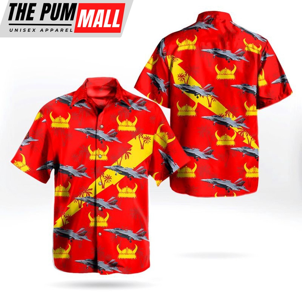 Us Navy Hawaiian Shirt, US Navy Boeing EA-18G Growler of VAQ-129 Vikings Hawaiian Shirt, Military Hawaiian Shirt