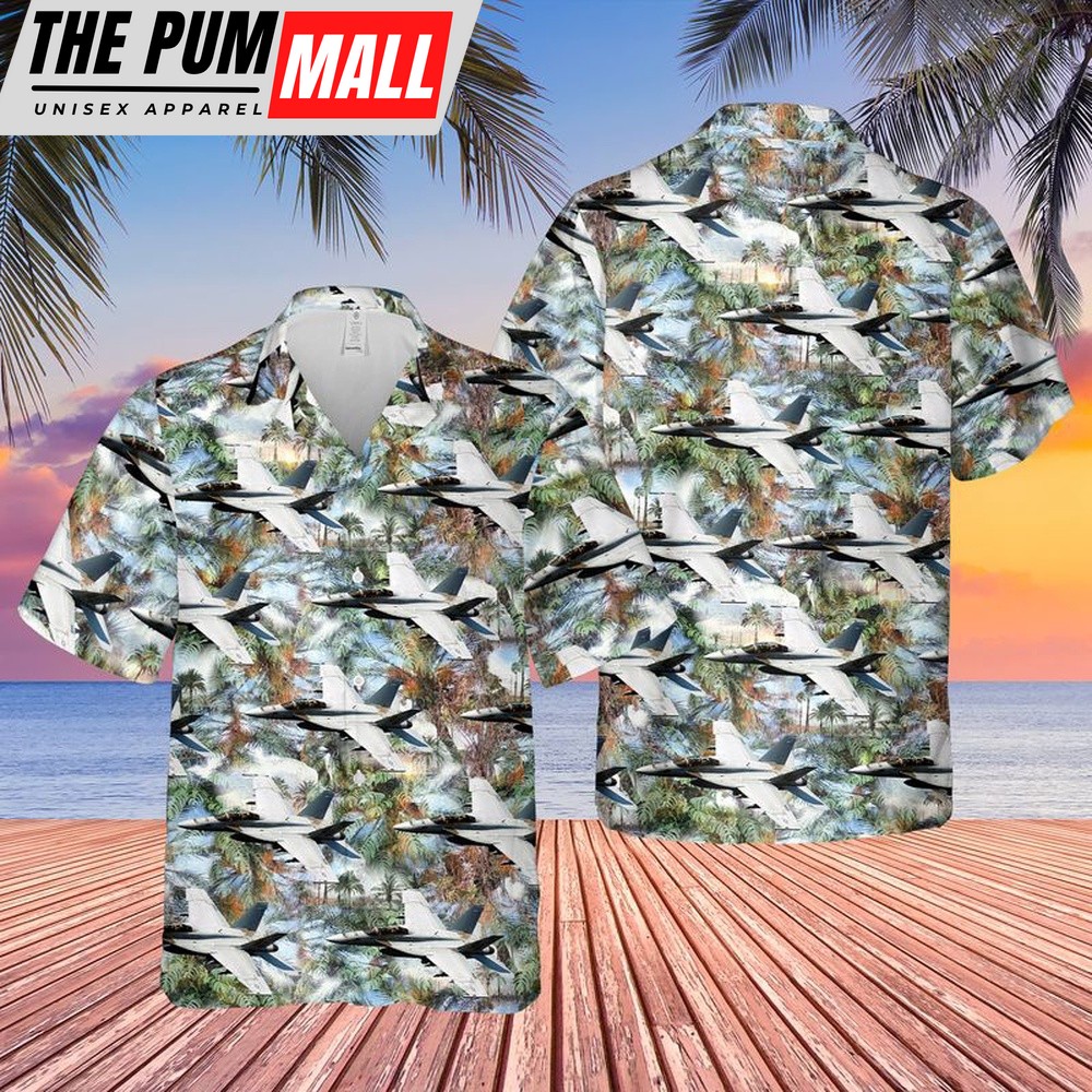 Us Navy Hawaiian Shirt, U.S. Navy Boeing FA-18F Super Hornet Hawaiian Shirt, Military Hawaiian Shirt