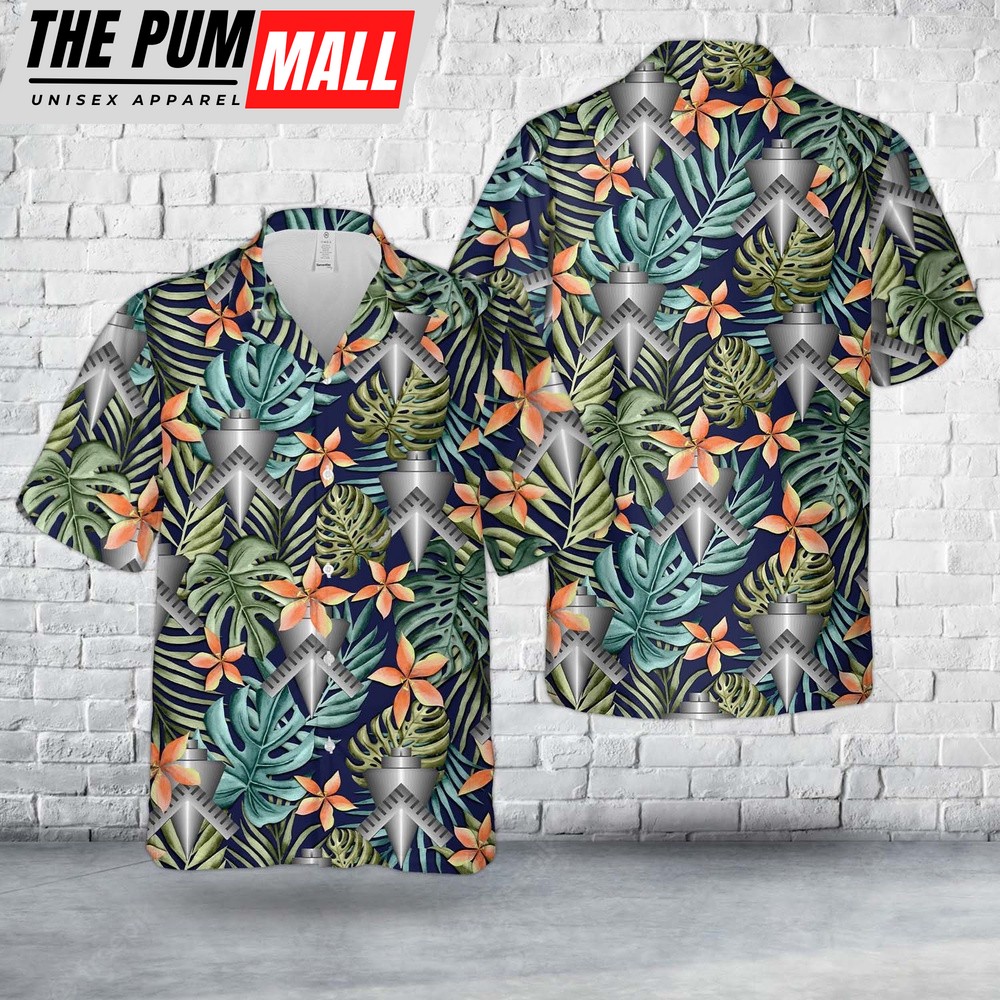 Us Navy Hawaiian Shirt, US Navy Builder BU Hawaiian Shirt, Military Hawaiian Shirt