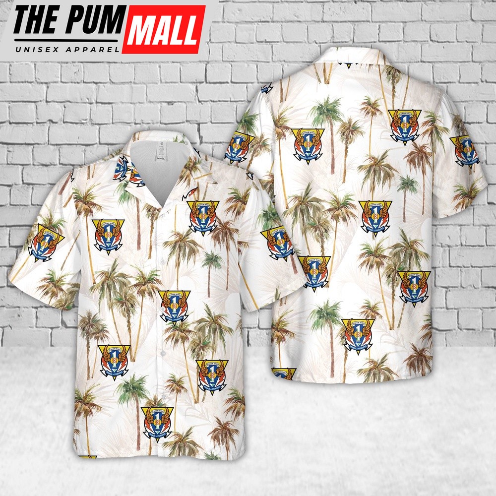 Us Navy Hawaiian Shirt, US Navy Carrier Air Wing One (CVW-1) Hawaiian Shirt, Military Hawaiian Shirt