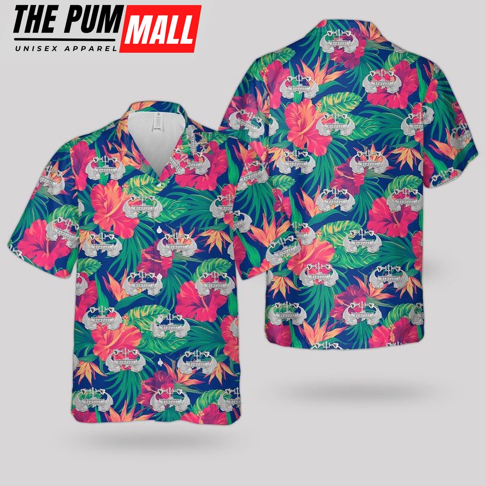Us Navy Hawaiian Shirt, US Navy Deep Submergence Enlisted badge Hawaiian Shirt, Military Hawaiian Shirt
