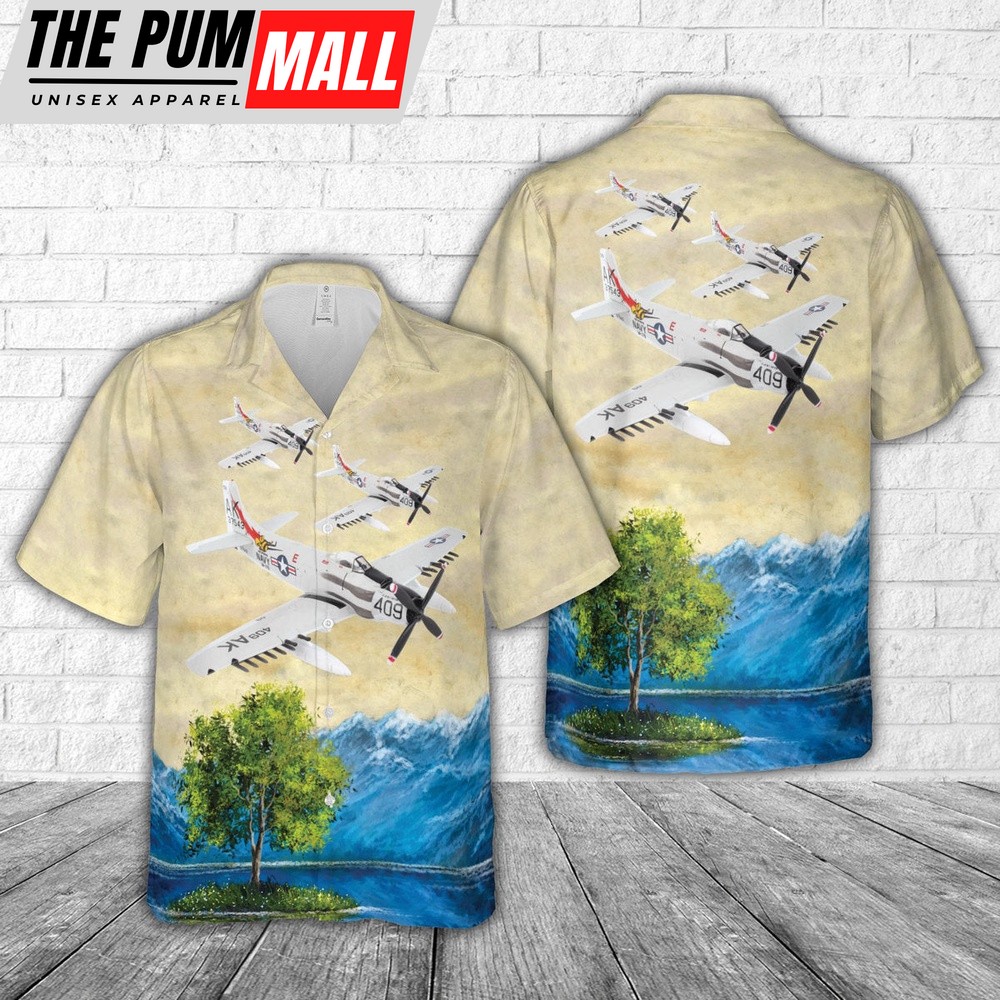 Us Navy Hawaiian Shirt, US Navy Douglas A-1 Skyraider Papoose Flight Of VA-176 Hawaiian Shirt, Military Hawaiian Shirt