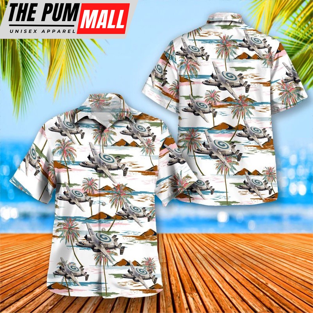 Us Navy Hawaiian Shirt, US Navy E-2C Scewtops Hawaiian Shirt, Military Hawaiian Shirt