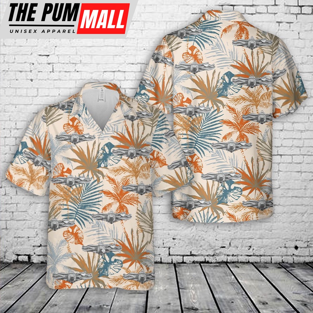 Us Navy Hawaiian Shirt, US Navy Enlisted Information Dominance Warfare Insignia Hawaiian Shirt, Military Hawaiian Shirt