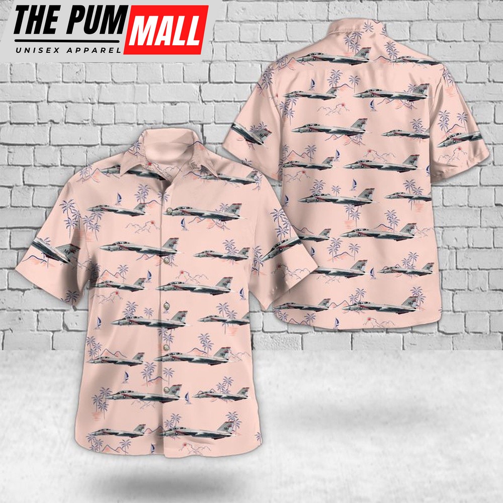 Us Navy Hawaiian Shirt, US Navy F-14A Tomcat Of VF-114 Aardvarks Hawaiian Shirt, Military Hawaiian Shirt