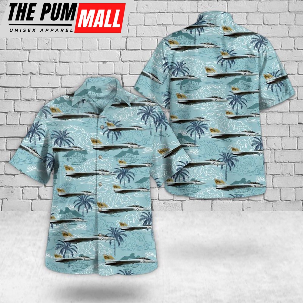 Us Navy Hawaiian Shirt, US Navy F-14A Tomcat Of VFA-32 Fighting Swordsmen Hawaiian Shirt, Military Hawaiian Shirt